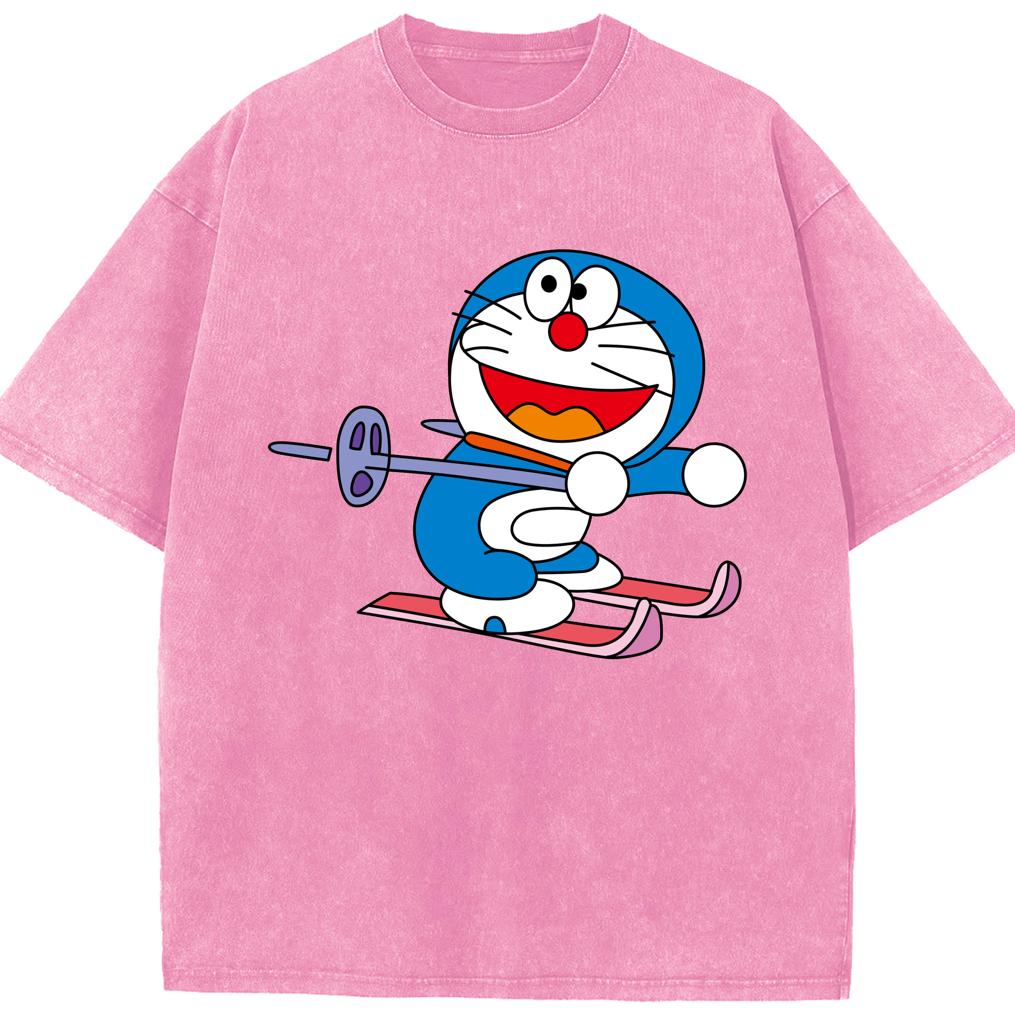 （画像用） ドラえもん Doraemon 綿100% ヴィンテージ風 半袖Tシャツ（フロントプリント）